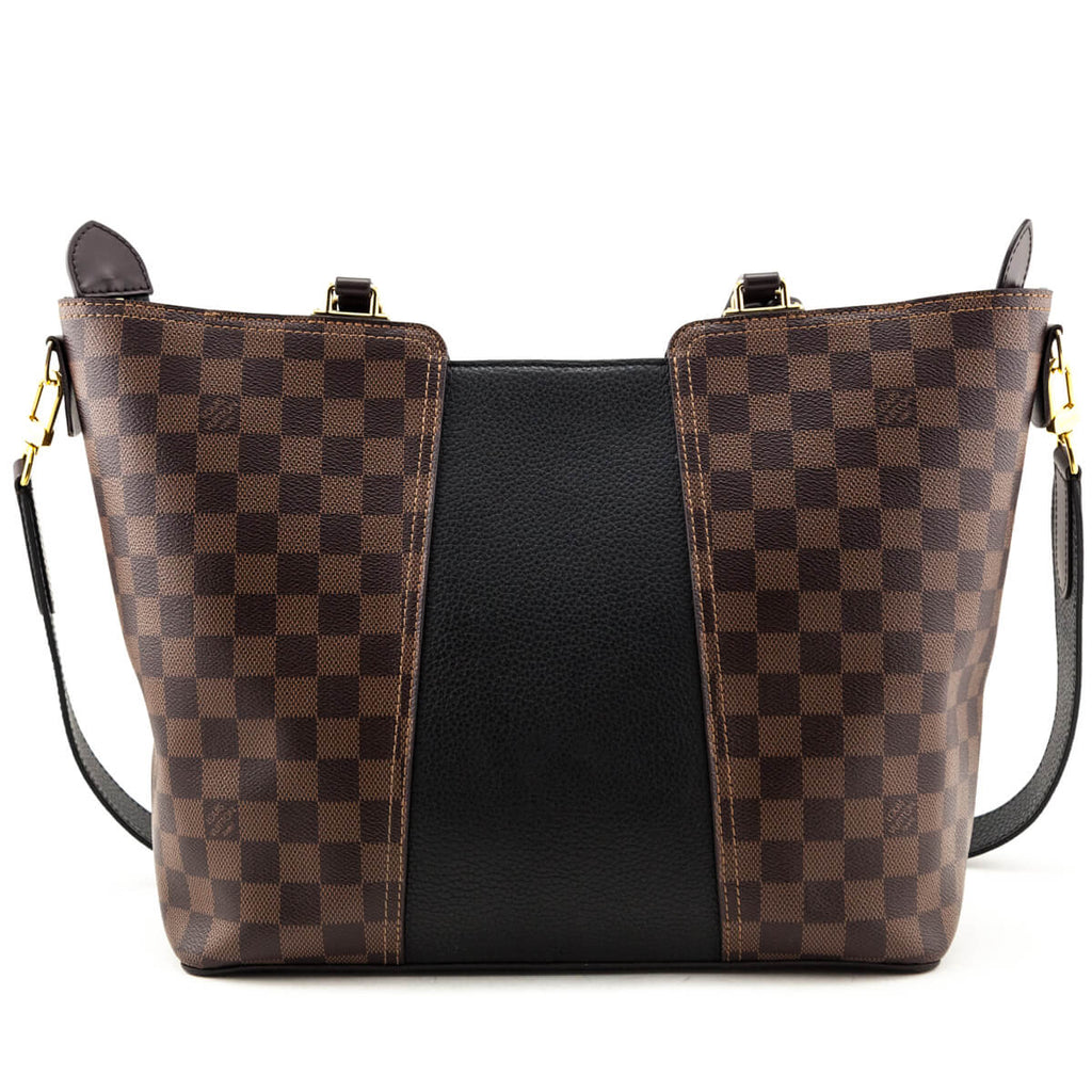Louis Vuitton Damier Ebene & Black Taurillon Jersey Tote