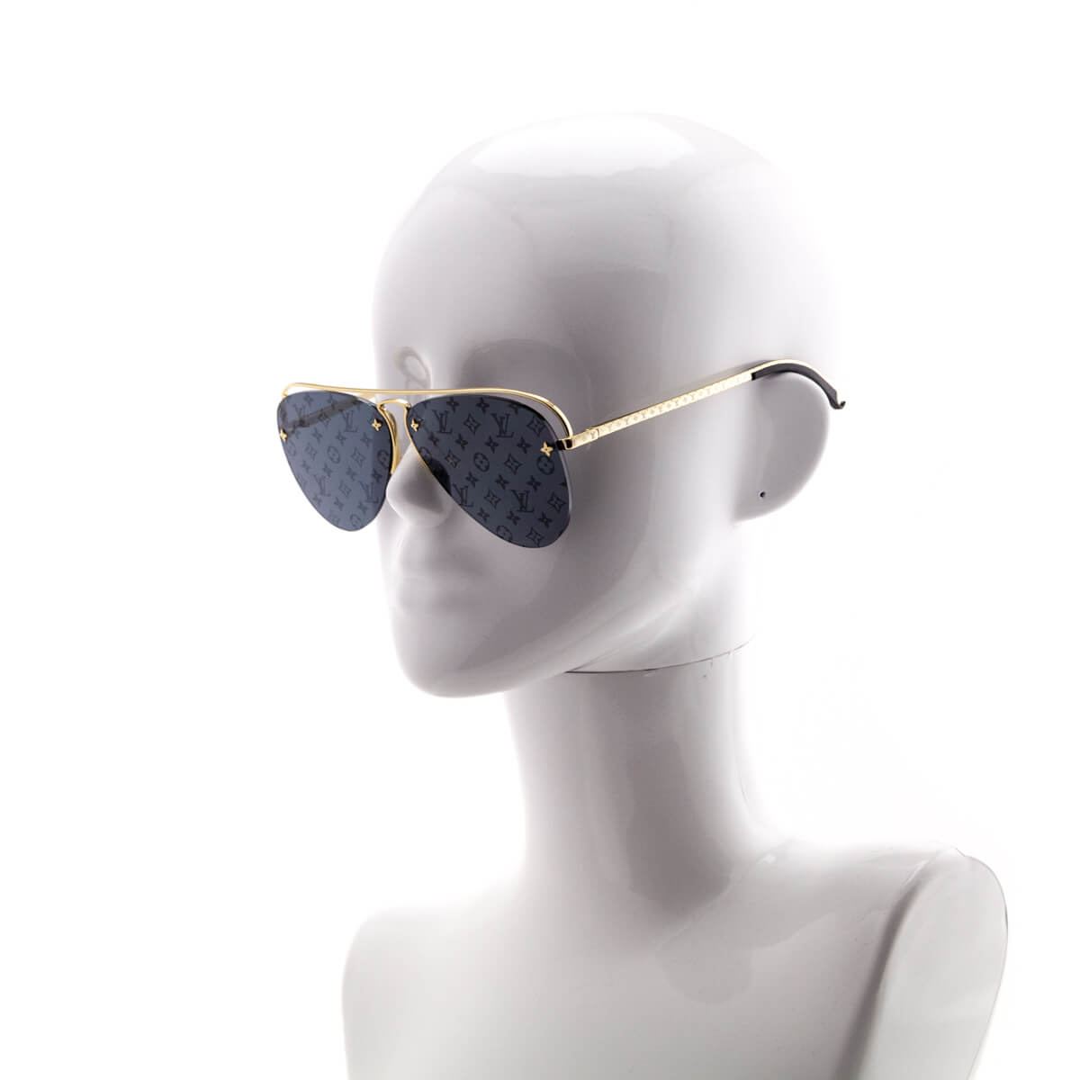 Louis Vuitton Dark Gunmetal & Gold Grease Sunglasses