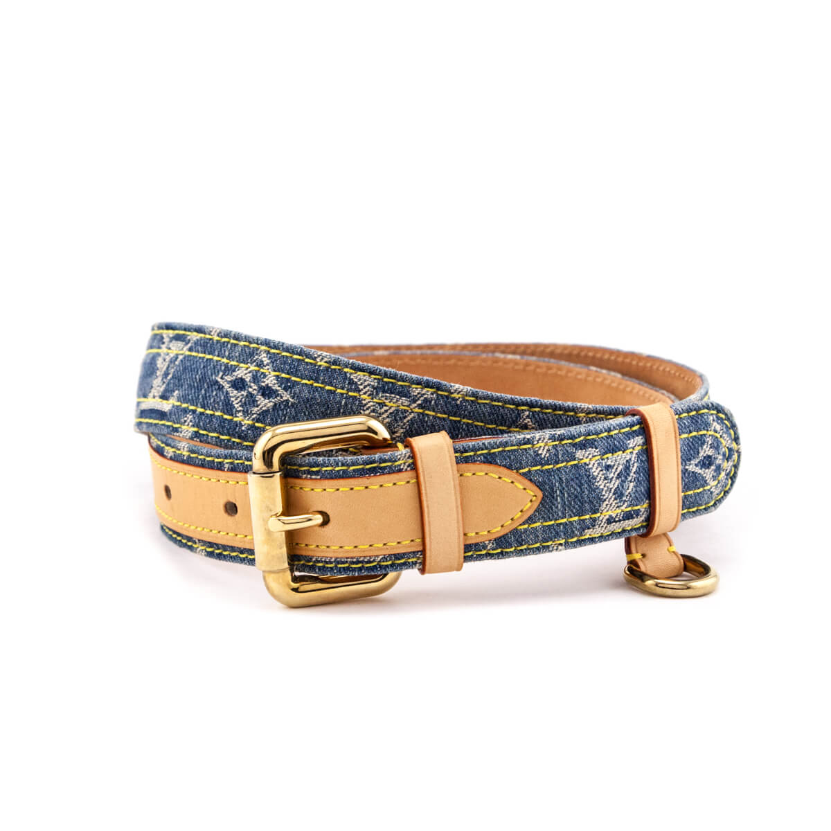 Louis Vuitton Denim Monogram Belt Size XL