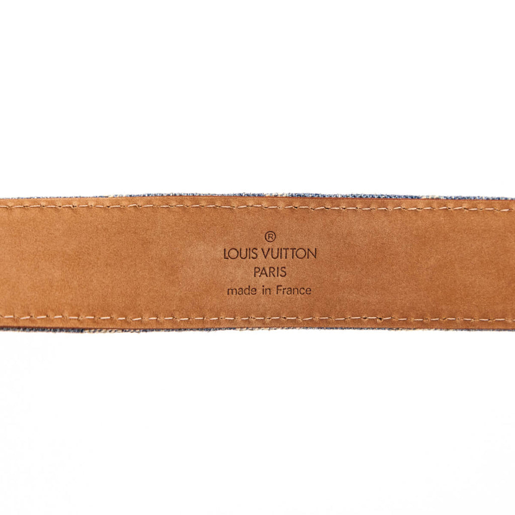 Louis Vuitton Denim Monogram Belt Size XL