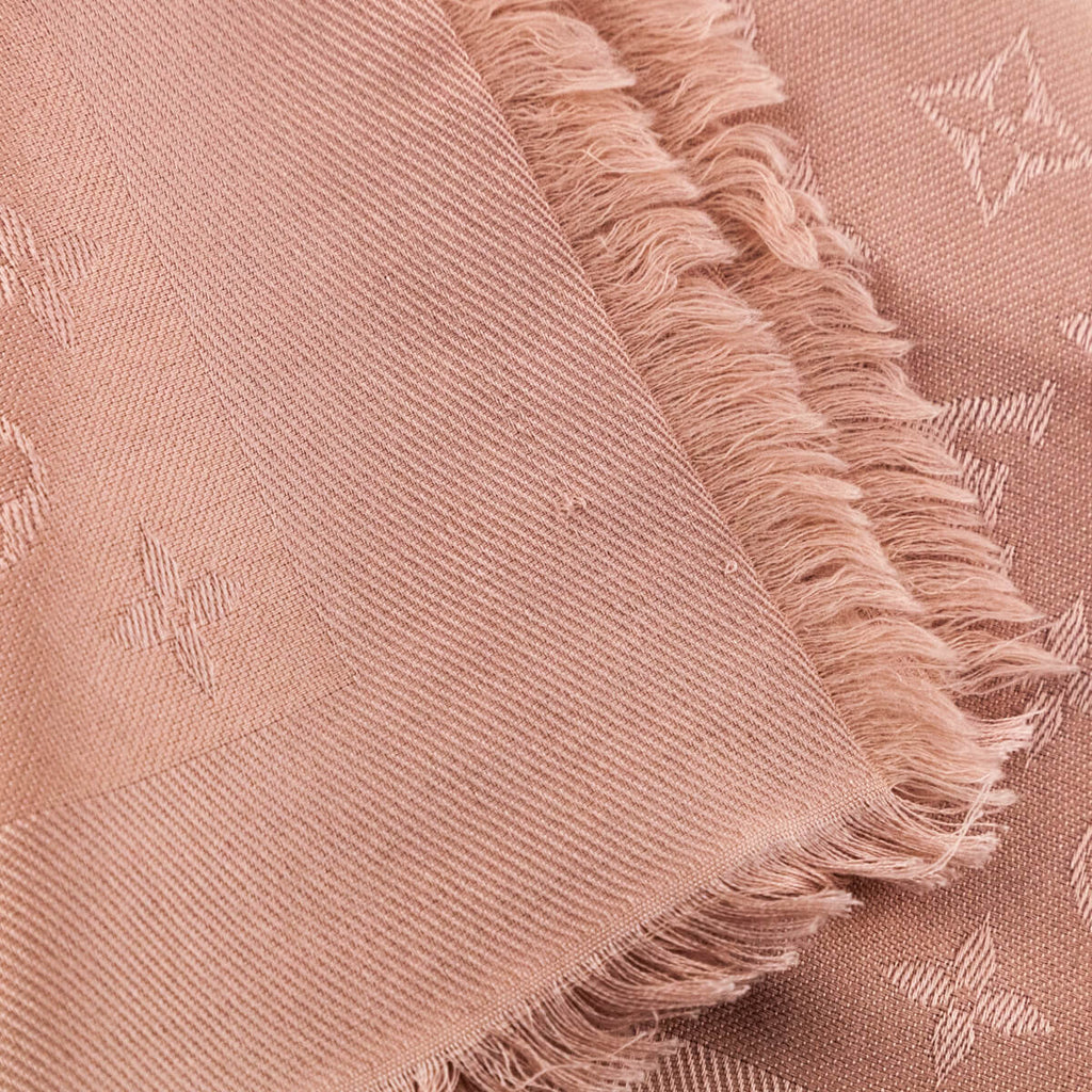 Louis Vuitton Ecru Silk & Wool Monogram Classic Shawl