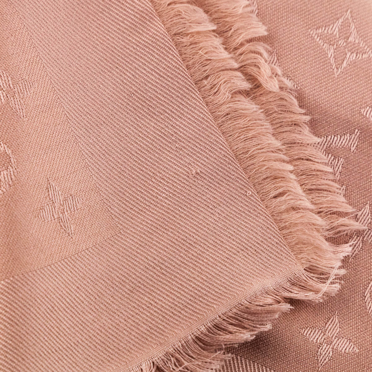 Louis Vuitton Ecru Silk & Wool Monogram Classic Shawl