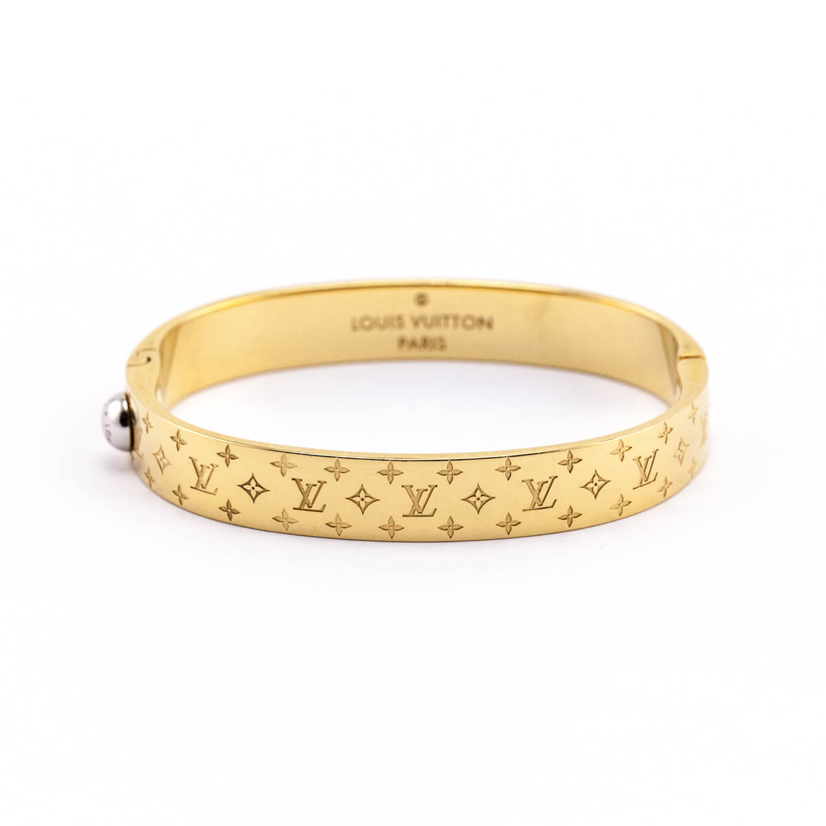 Louis Vuitton Gold-Tone Nanogram Bracelet