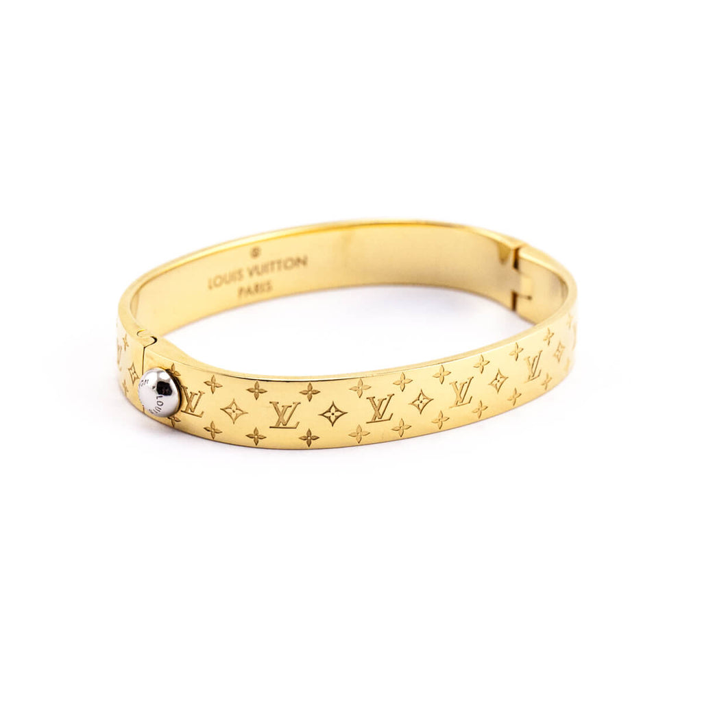 Louis Vuitton Gold-Tone Nanogram Bracelet