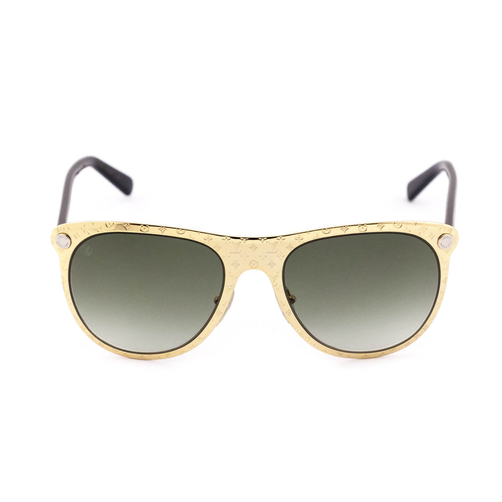Louis Vuitton Gold Monogram Vertigo Sunglasses