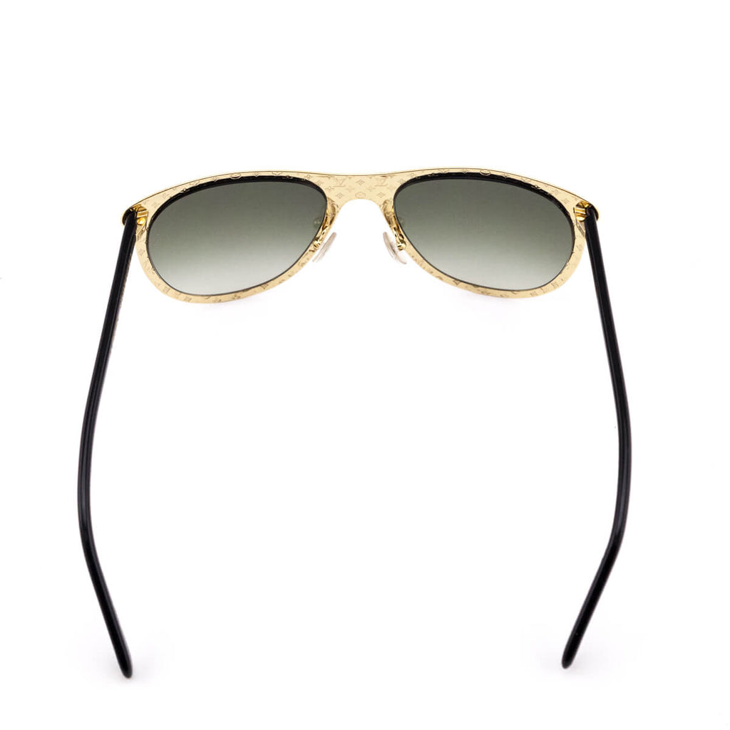 Louis Vuitton Gold Monogram Vertigo Sunglasses