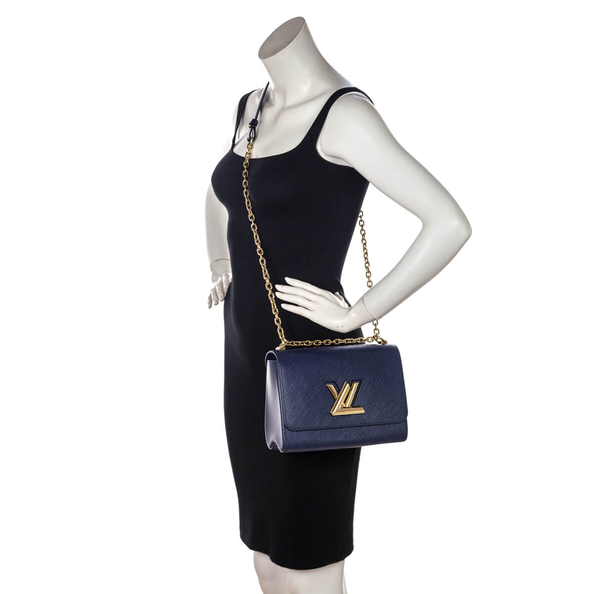 Louis Vuitton Indigo Epi Twist MM Shoulder Bag