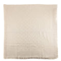 Louis Vuitton Ivory Silk & Wool Monogram Classic Shawl