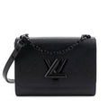 Louis Vuitton Matte Black Epi Twist Shoulder Bag MM