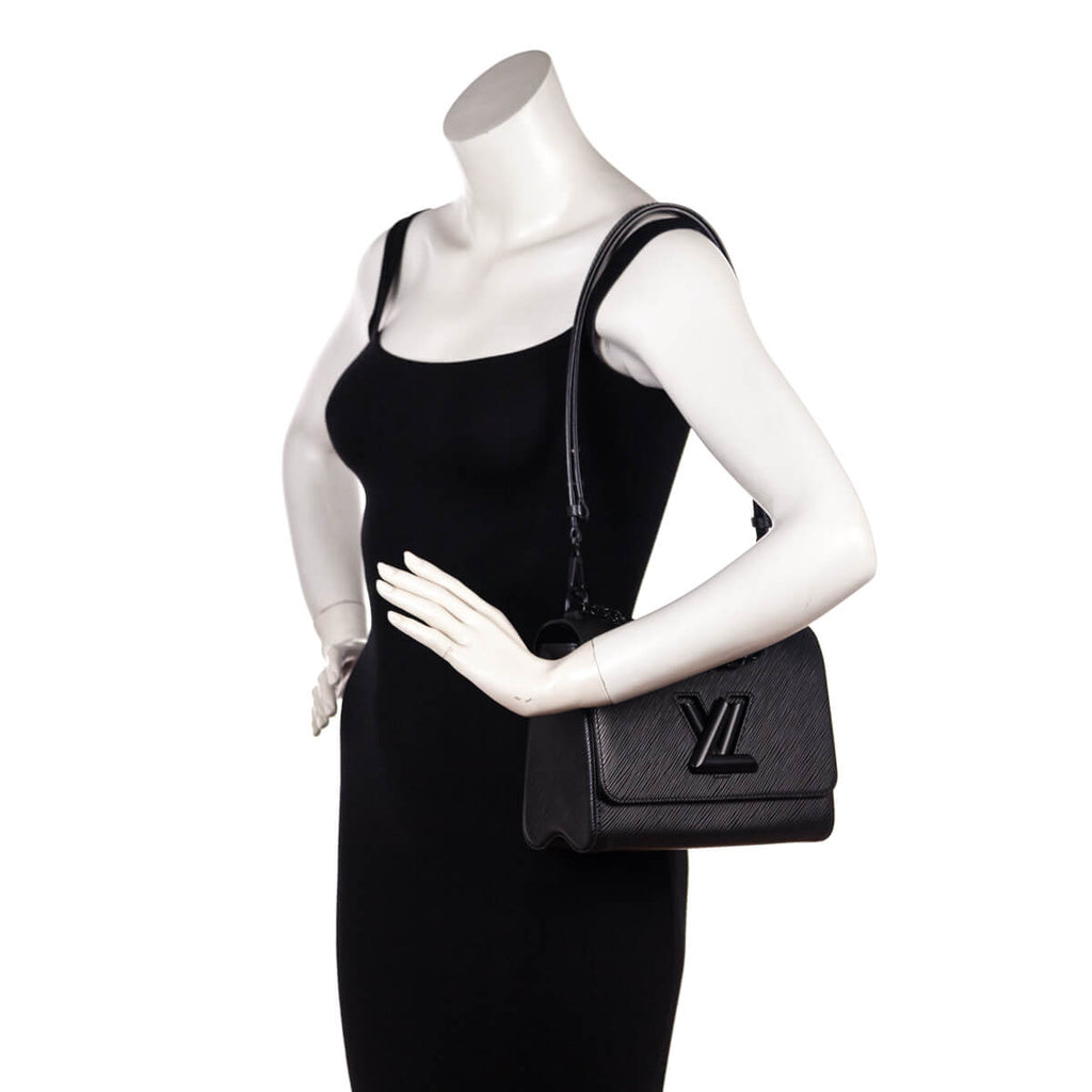 Louis Vuitton Matte Black Epi Twist Shoulder Bag MM