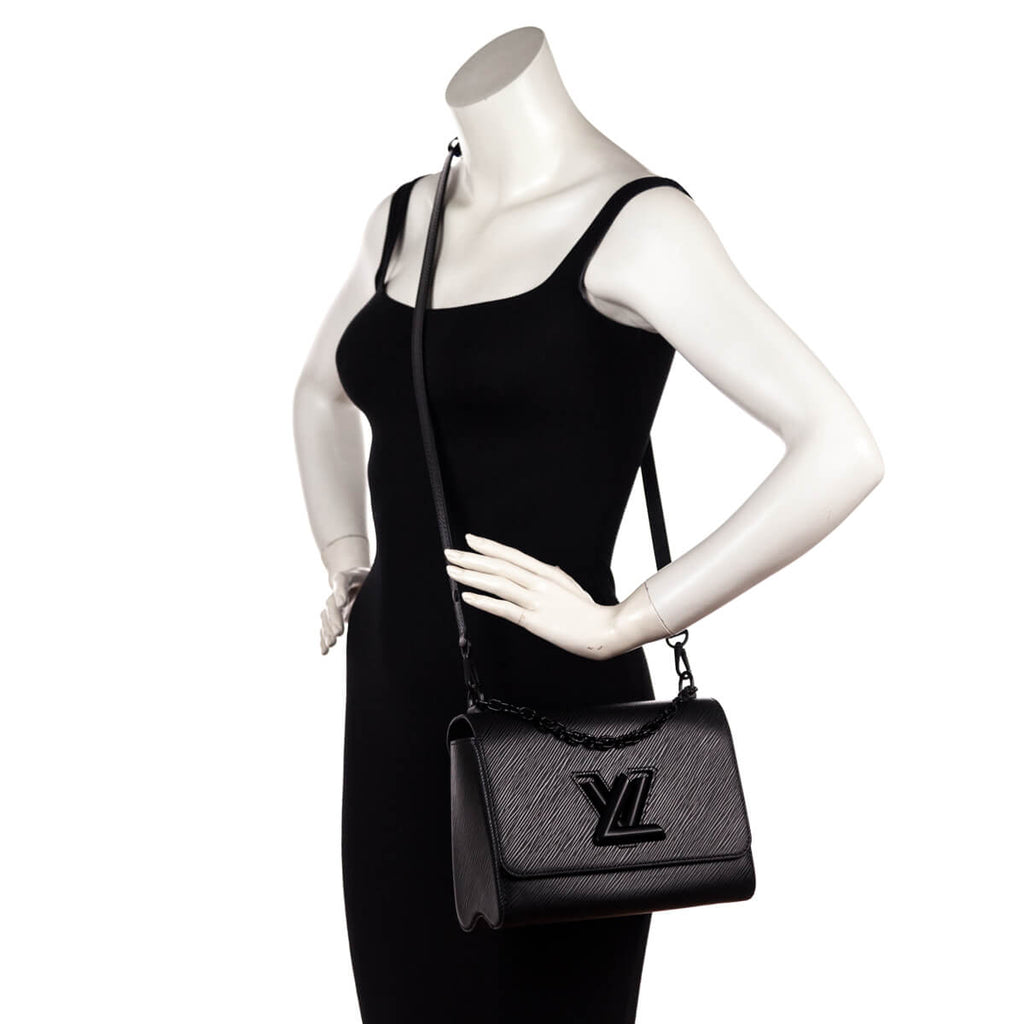 Louis Vuitton Matte Black Epi Twist Shoulder Bag MM