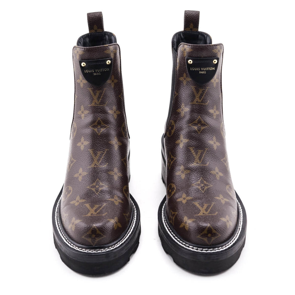 Louis Vuitton Monogram Beaubourg Ankle Boots Size US 8 | EU 38