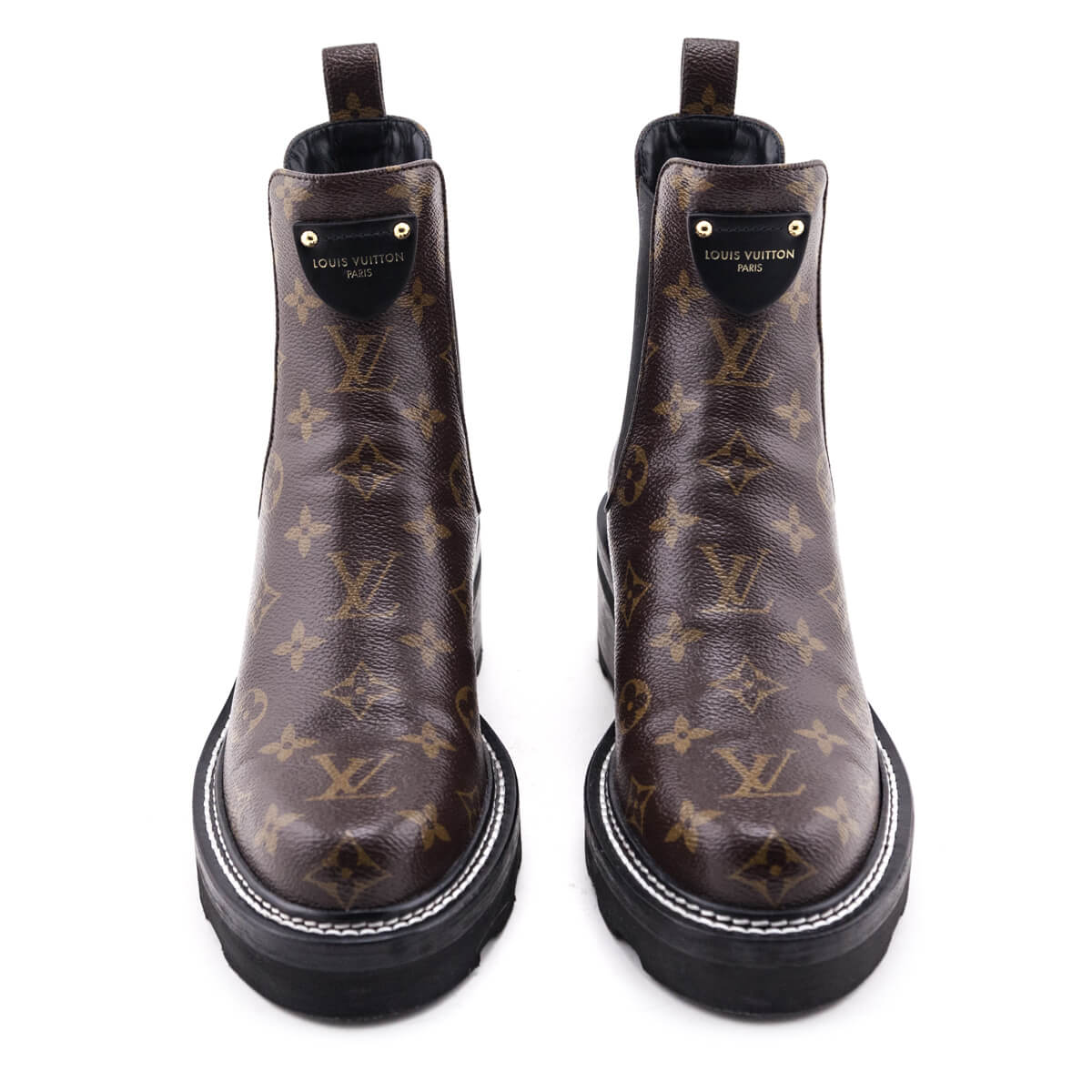 Louis Vuitton Monogram Beaubourg Ankle Boots Size US 8 | EU 38