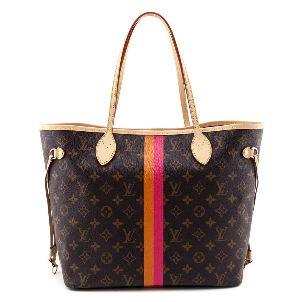 Louis Vuitton Monogram Orange & Fuschia My LV Heritage Neverfull MM W/ Pouch