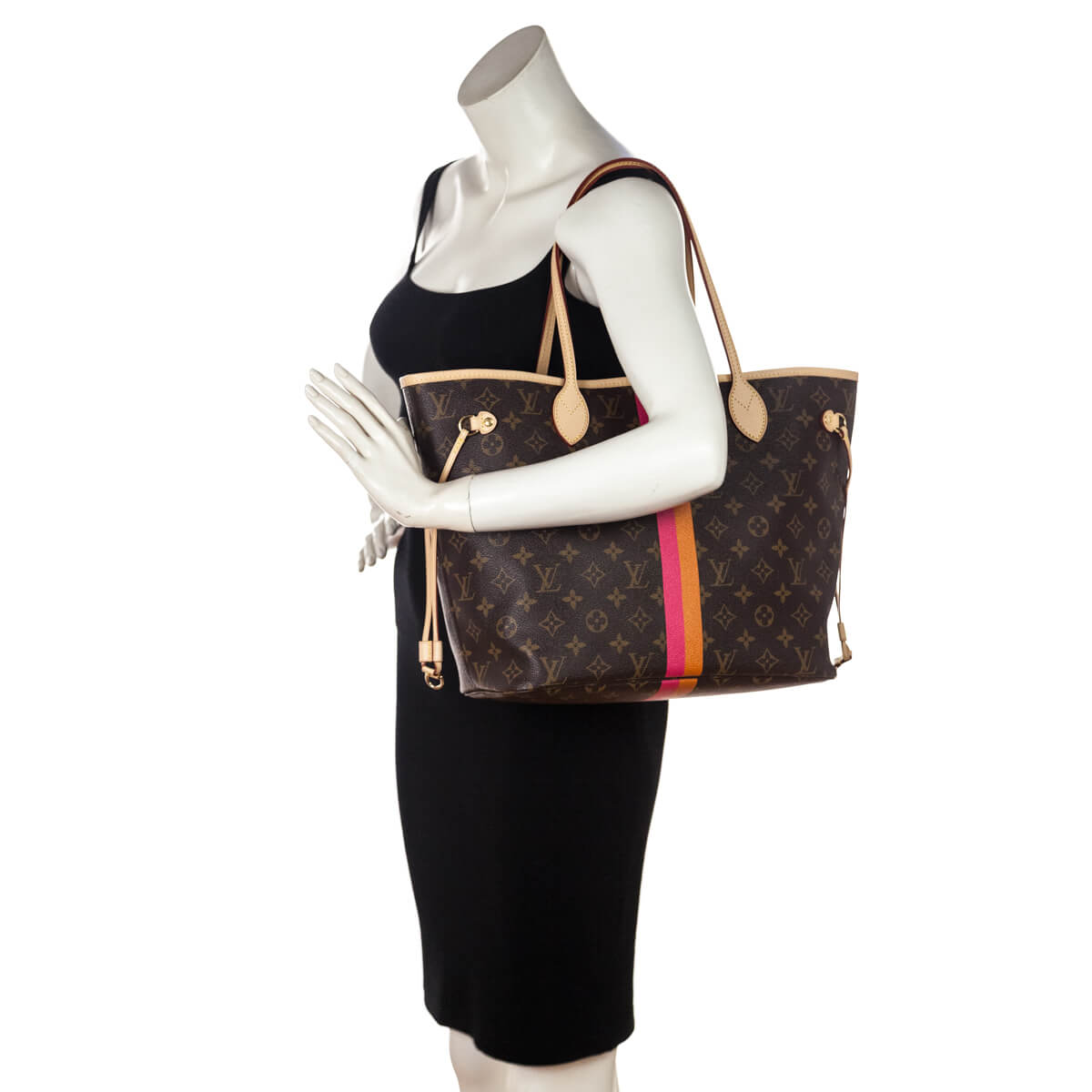 Louis Vuitton Monogram Orange & Fuschia My LV Heritage Neverfull MM W/ Pouch