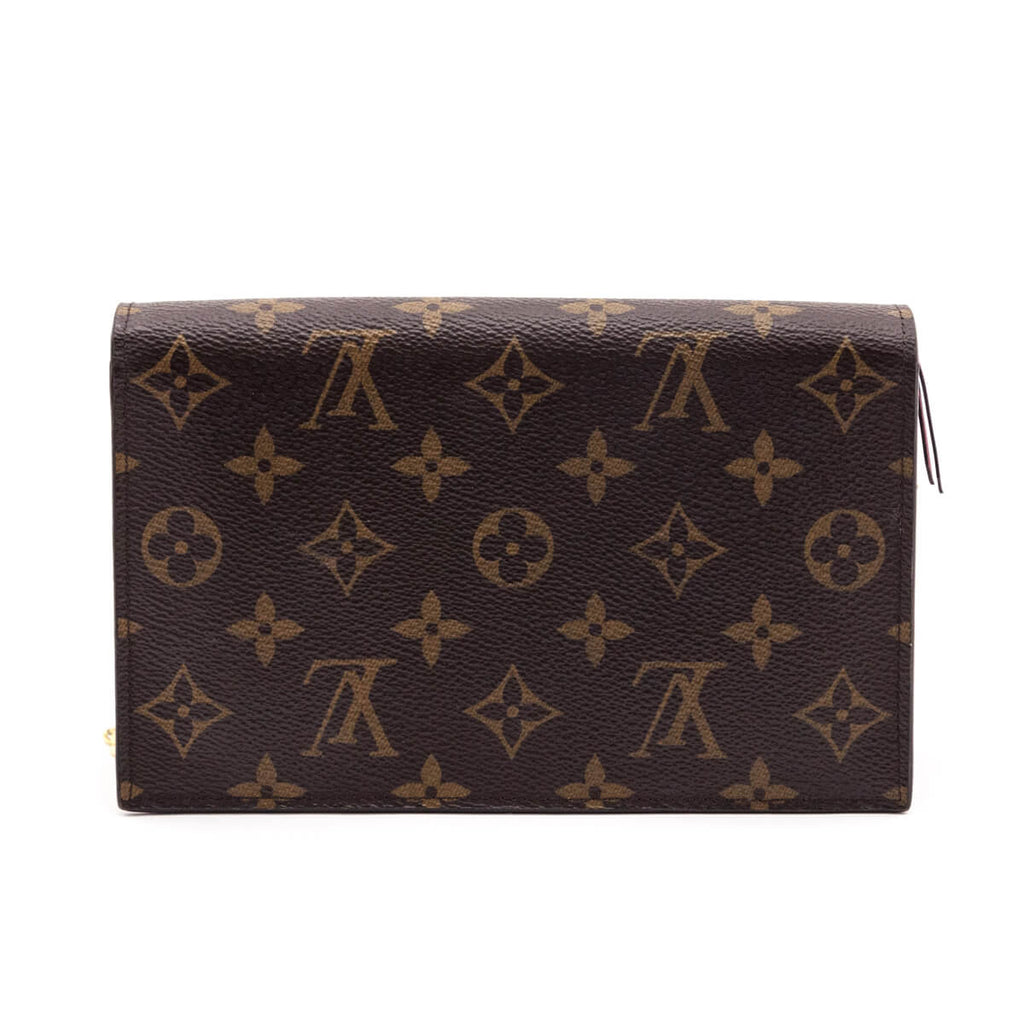 Louis Vuitton Monogram & Fuchsia Flore Chain Wallet Bag