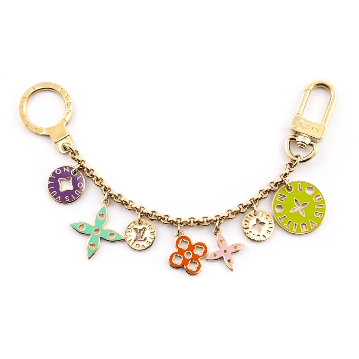 Louis Vuitton Multicolor Enamel Looping Key Chain Bag Charm
