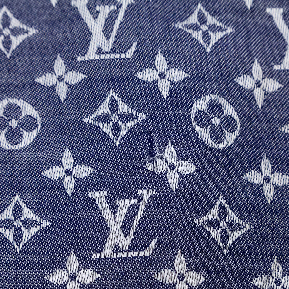 Louis Vuitton Navy Lurex Monogram Shine Flower Embellished Shawl