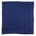 Louis Vuitton Navy Silk & Wool Monogram Classic Shawl
