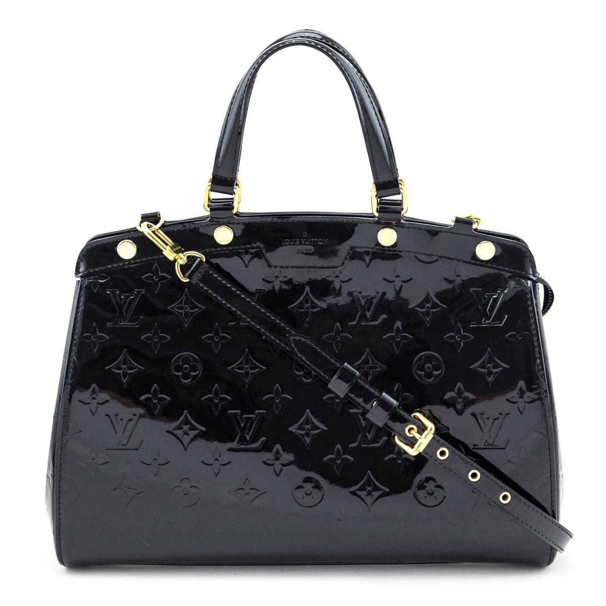 Louis Vuitton Noir Magnetique Monogram Vernis Brea MM