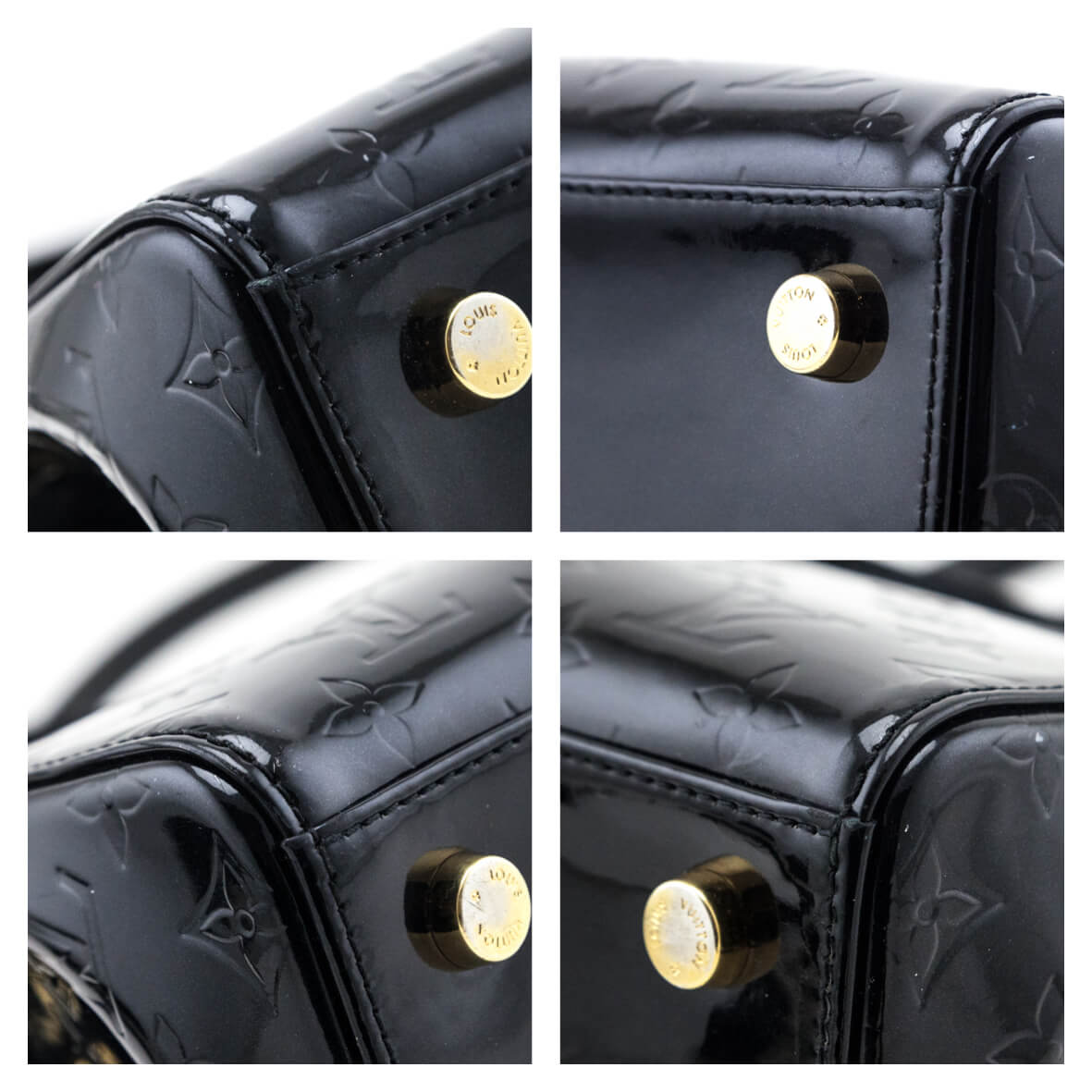 Louis Vuitton Noir Magnetique Monogram Vernis Brea MM