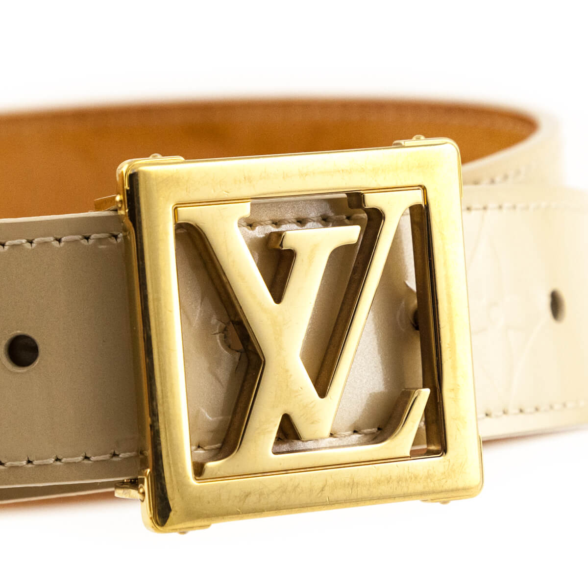 Louis Vuitton Perle Monogram Vernis Belt Size S