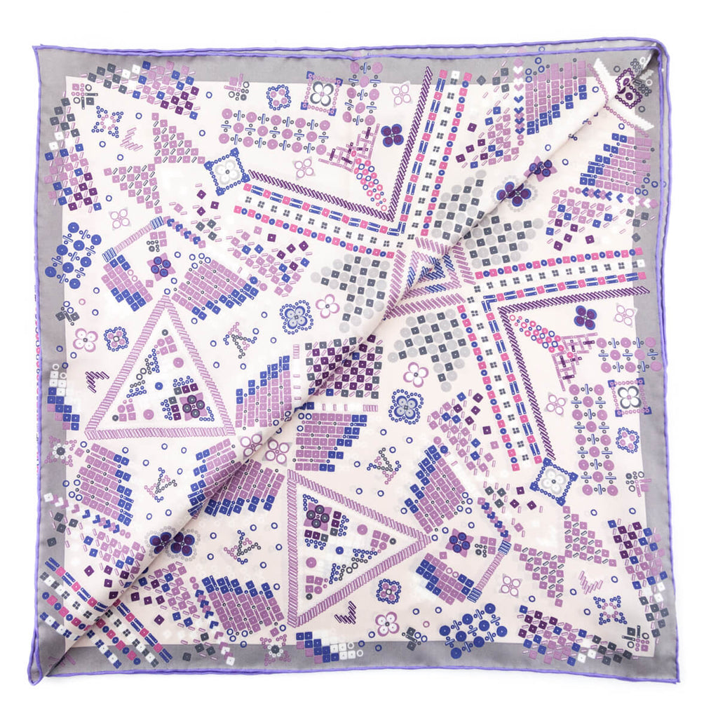 Louis Vuitton Pink & Purple Silk Aiyana Scarf
