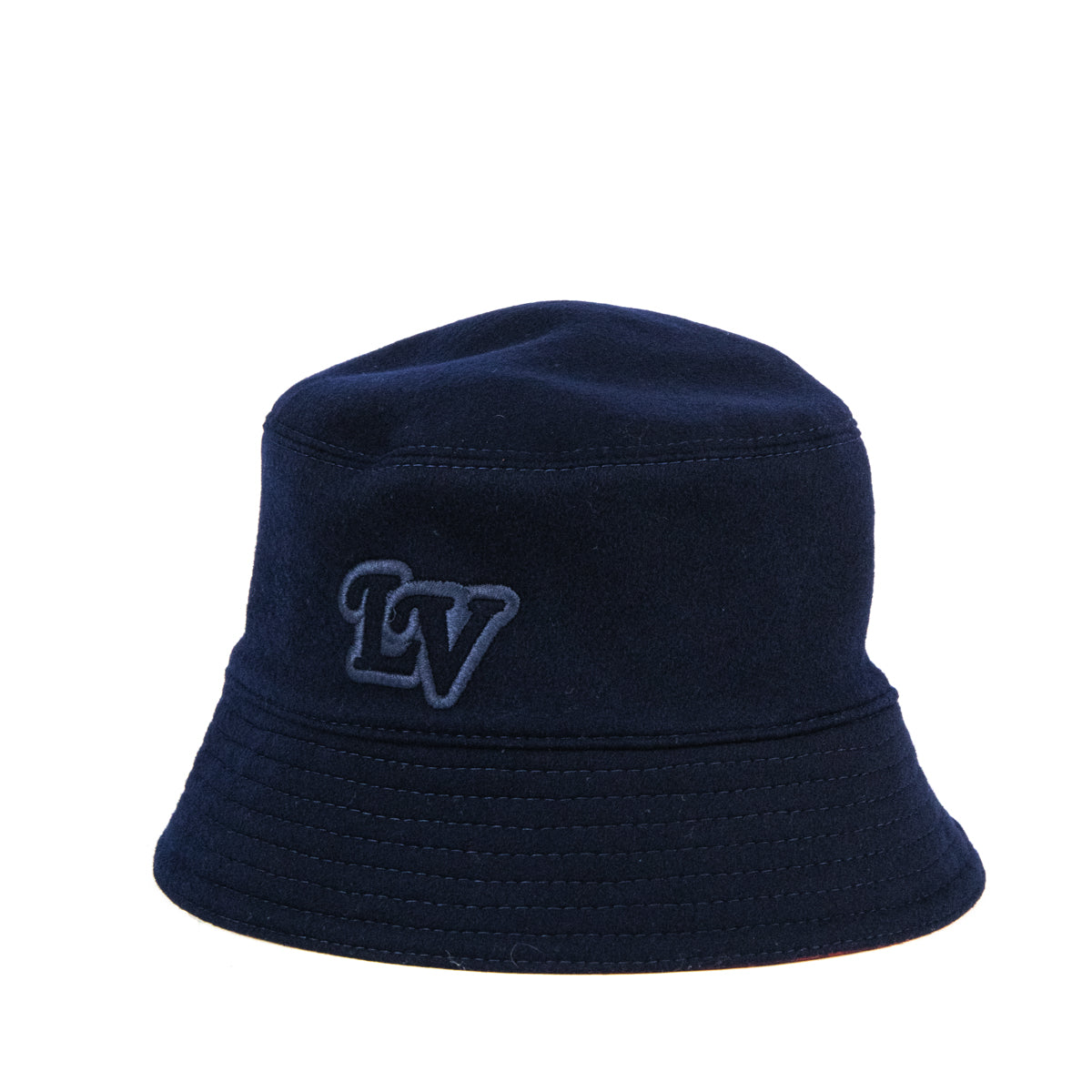 Louis Vuitton Navy & Red Monogram Record Reversible Bucket Hat