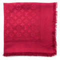 Louis Vuitton Red Monogram Wool & Silk Shawl