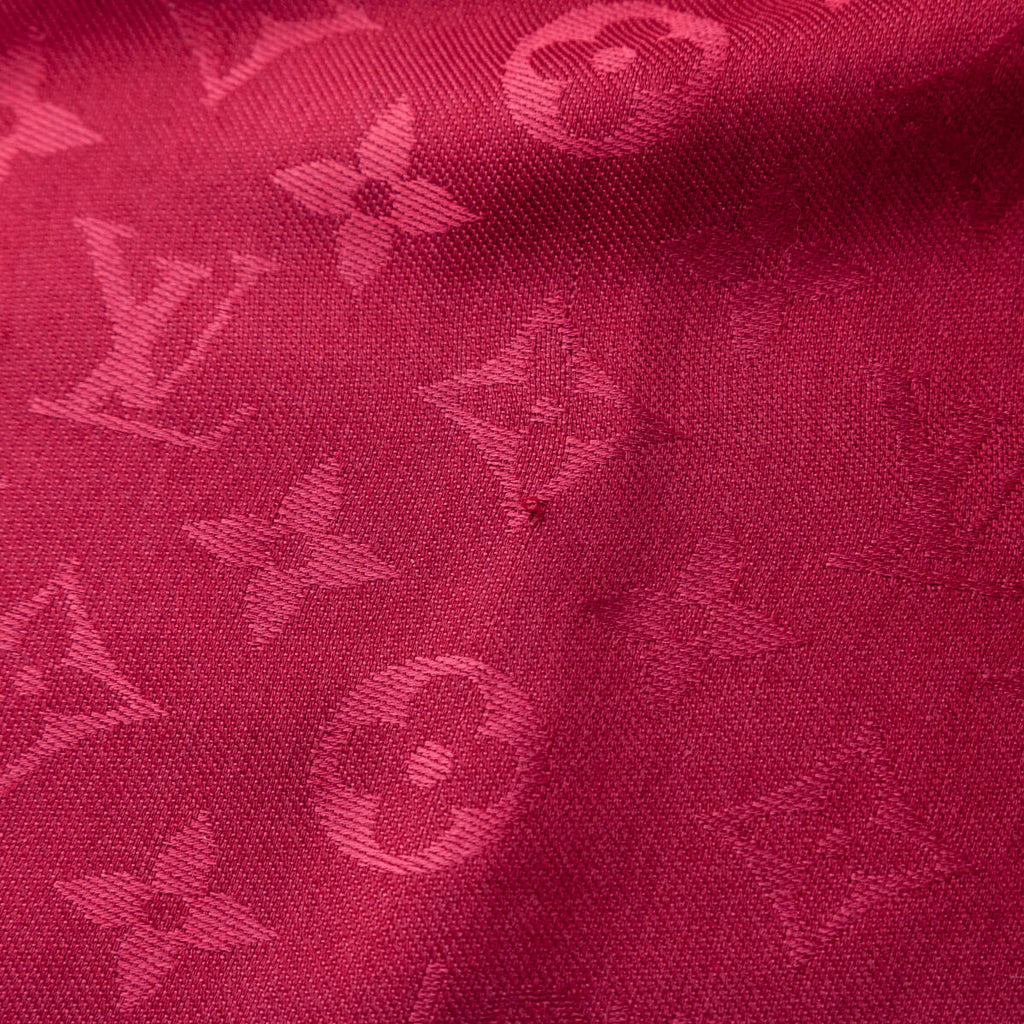 Louis Vuitton Red Monogram Wool & Silk Shawl