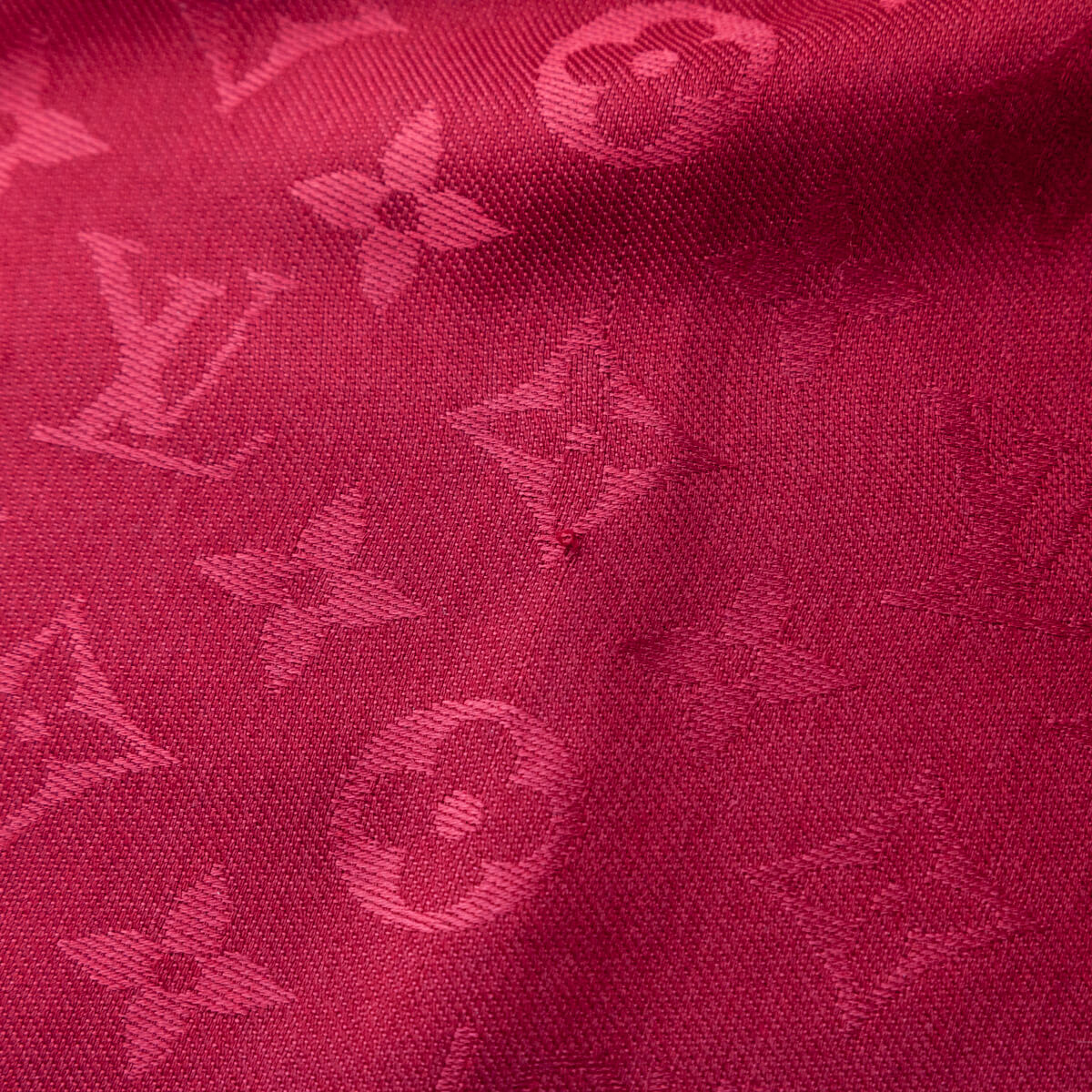 Louis Vuitton Red Monogram Wool & Silk Shawl