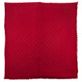 Louis Vuitton Red Silk & Wool Monogram Classic Shawl