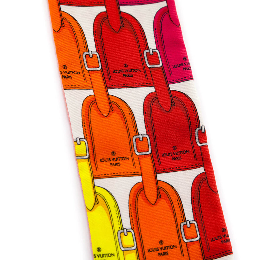 Louis Vuitton Red & Yellow Silk My LV Tags Bandeau