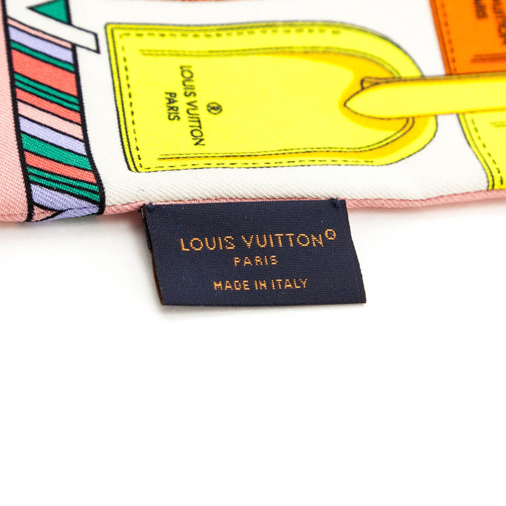 Louis Vuitton Red & Yellow Silk My LV Tags Bandeau