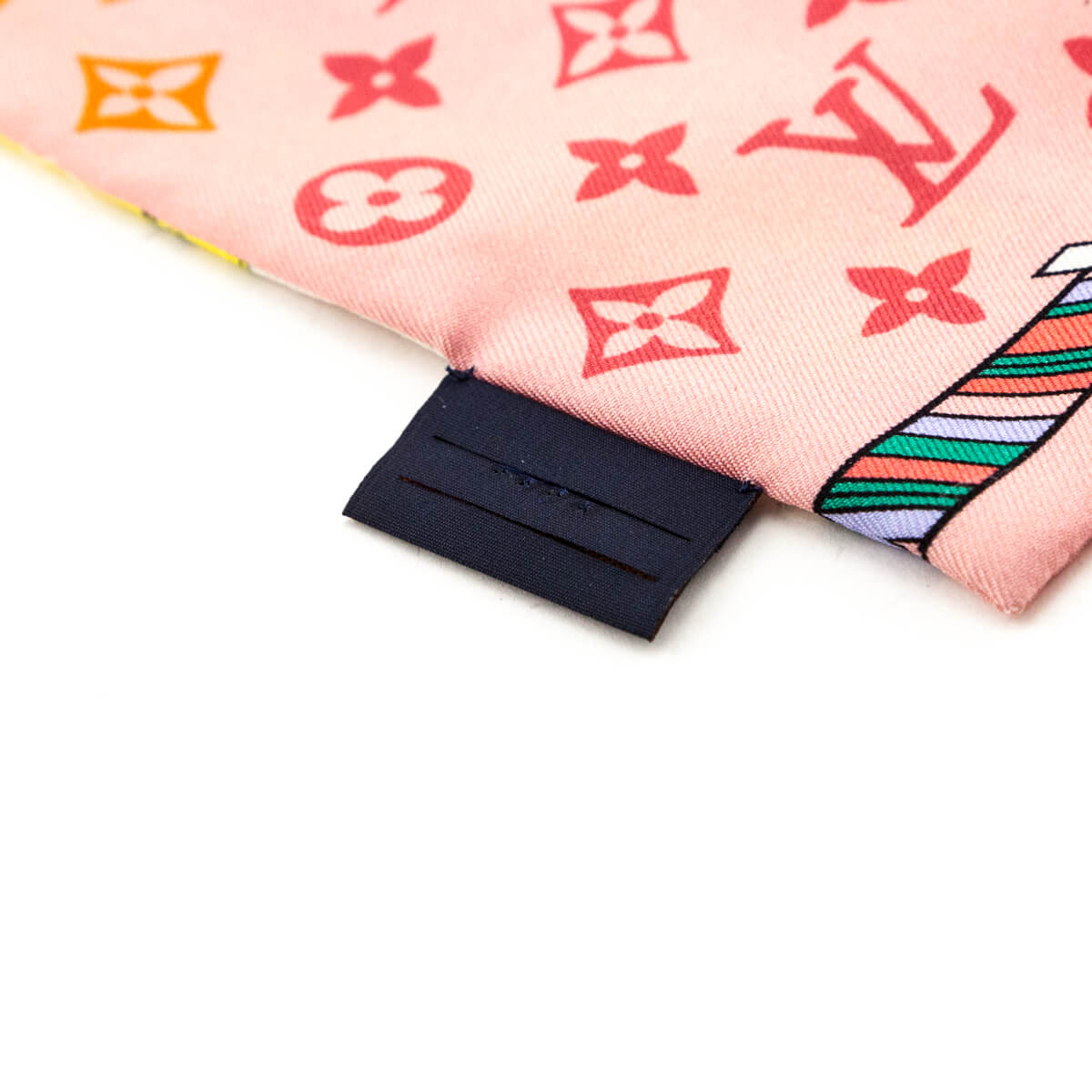 Louis Vuitton Red & Yellow Silk My LV Tags Bandeau