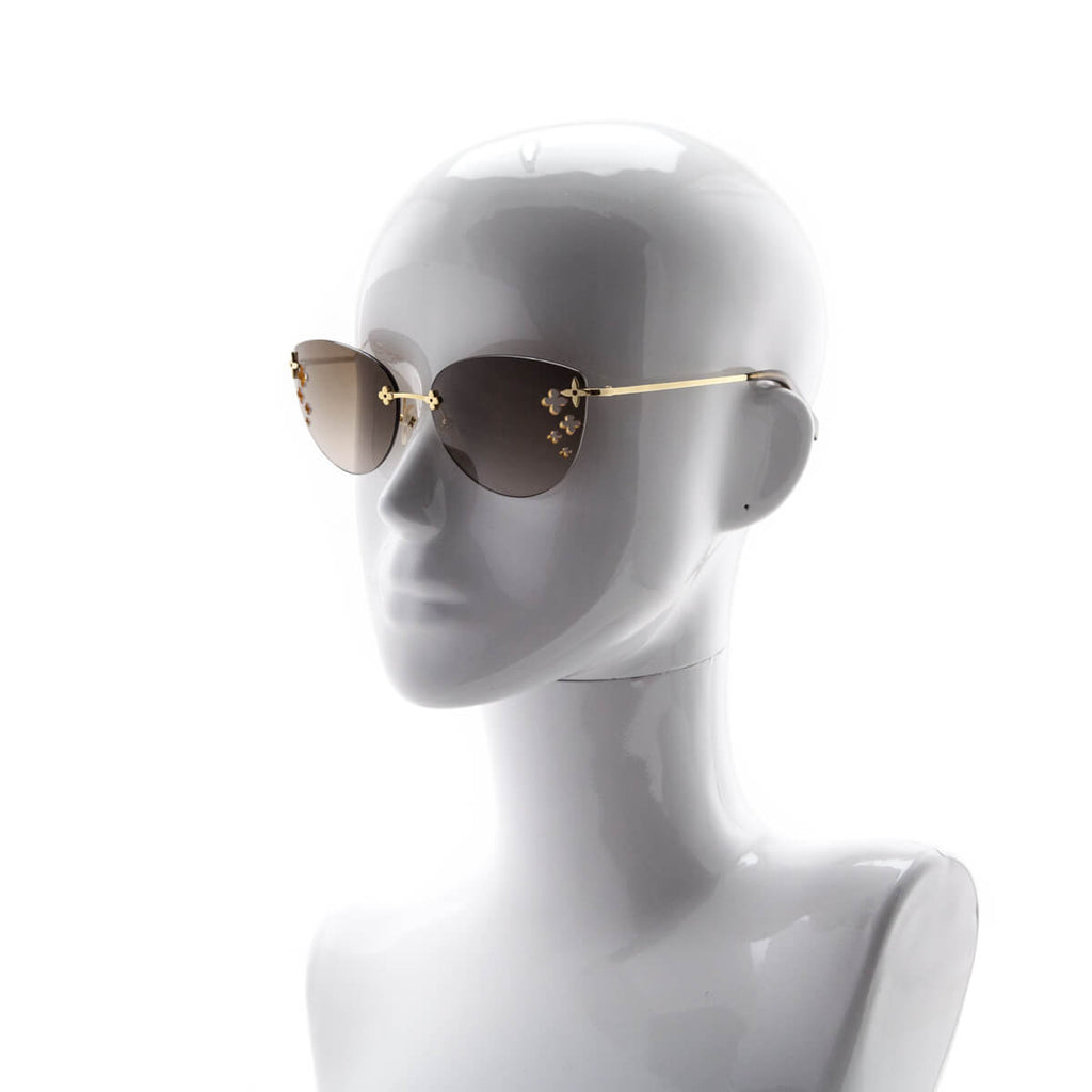 Louis Vuitton Rimless Desmayo Cat-Eye Sunglasses