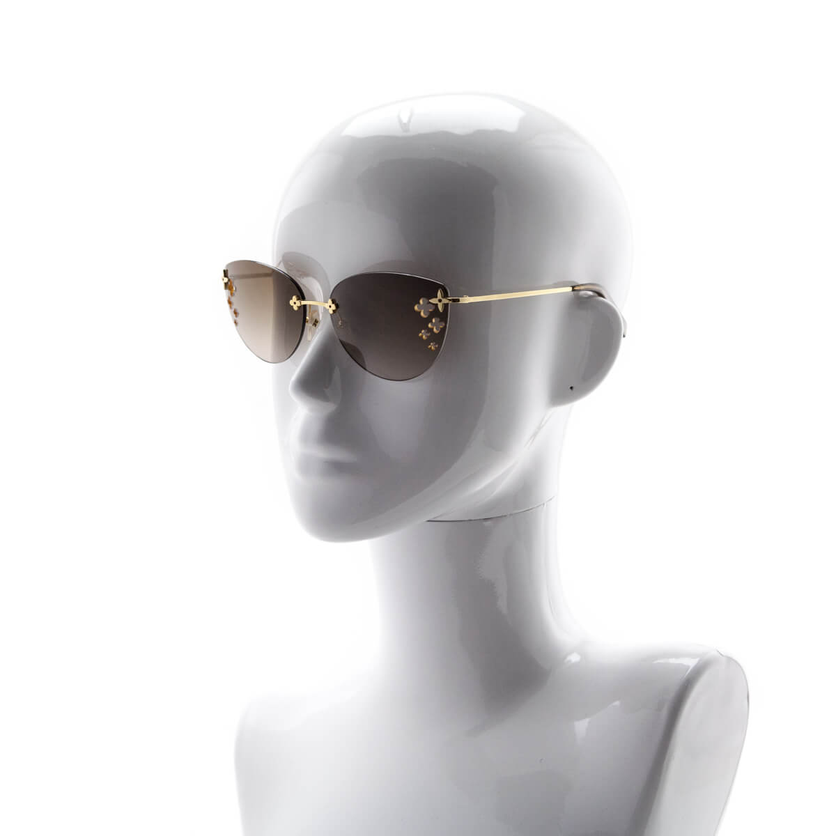 Louis Vuitton Rimless Desmayo Cat-Eye Sunglasses