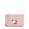 Louis Vuitton Rose Ballerine Epi Twist Belt Chain Wallet
