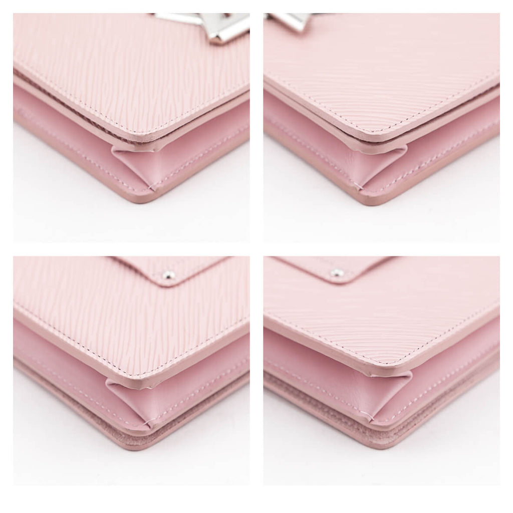 Louis Vuitton Rose Ballerine Epi Twist Belt Chain Wallet