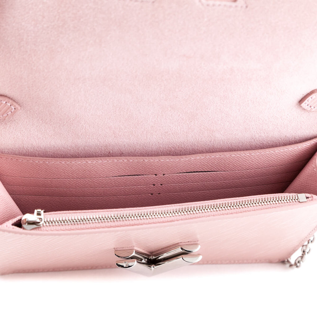 Louis Vuitton Rose Ballerine Epi Twist Belt Chain Wallet