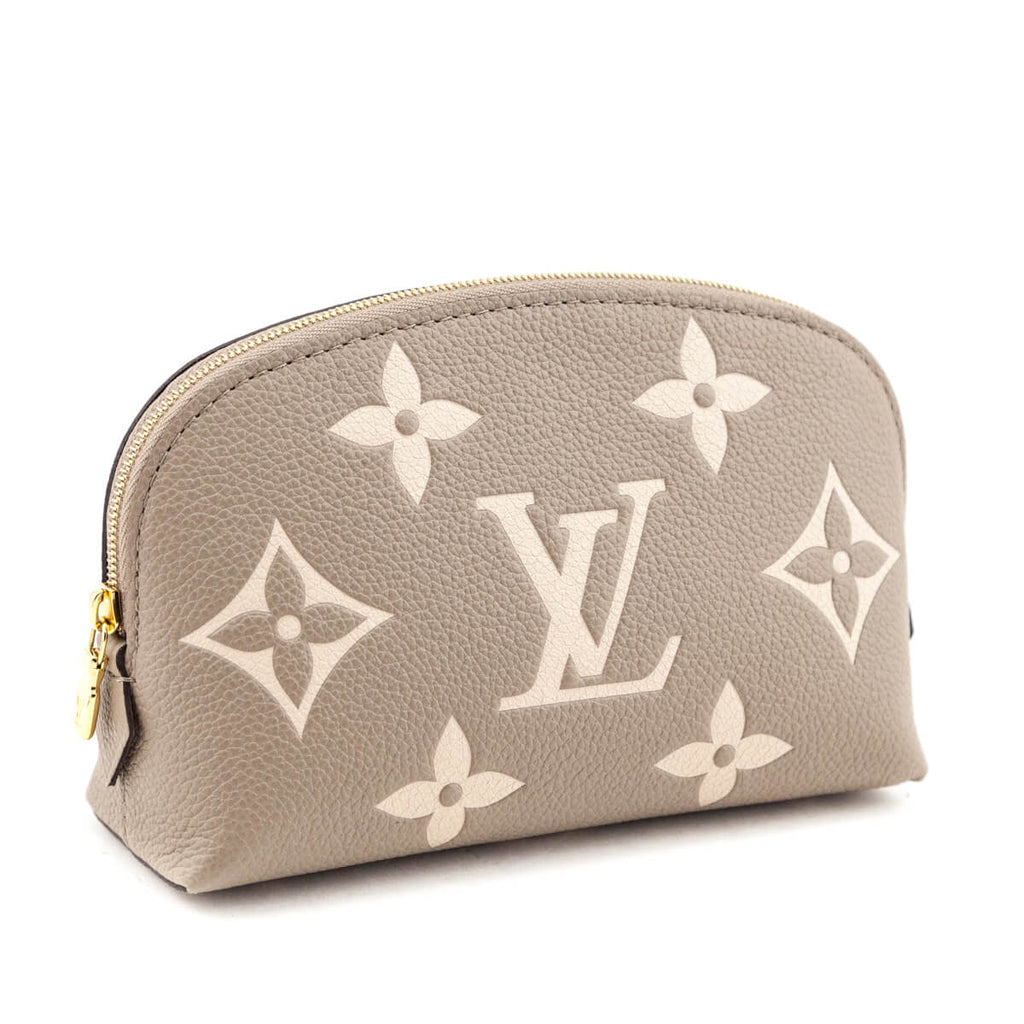 Louis Vuitton Tourterelle & Creme Empreinte Monogram Giant Cosmetic Pouch PM