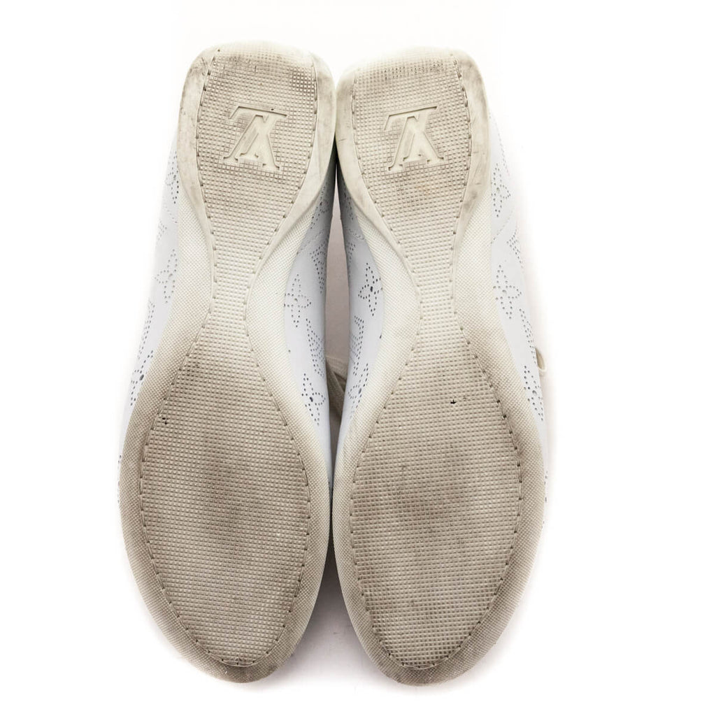Louis Vuitton White Mahina Leather Low Top Sneakers Size US 5.5 | EU 35.5