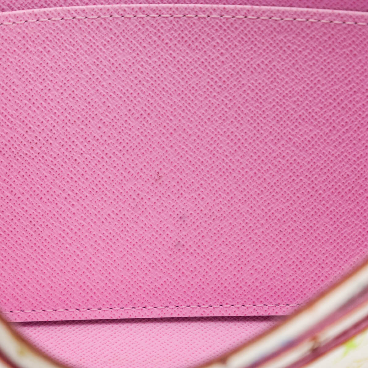 Louis Vuitton White Monogram Multicolore Litchi Sarah Wallet NM