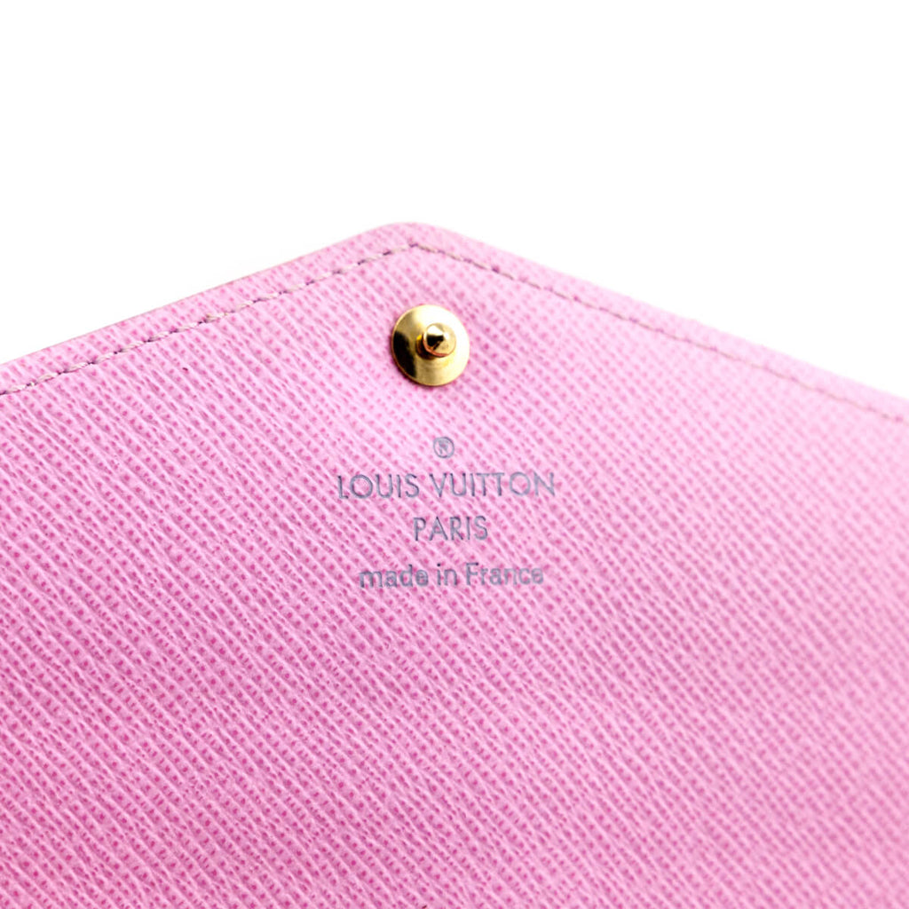 Louis Vuitton White Monogram Multicolore Litchi Sarah Wallet NM