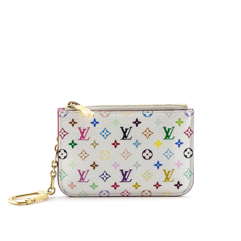 Louis Vuitton White Mulitcolore Key Pochette