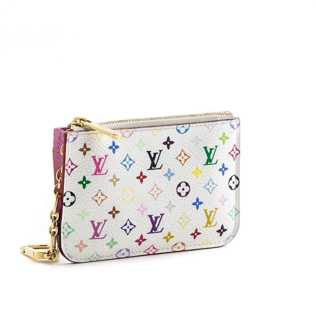 Louis Vuitton White Mulitcolore Key Pochette