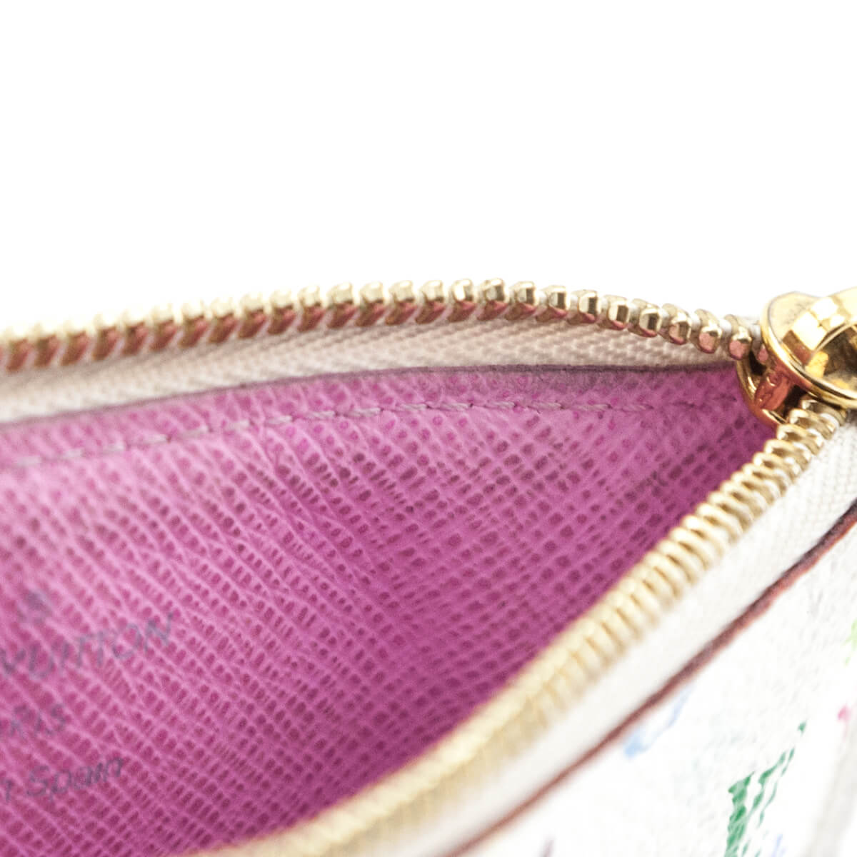 Louis Vuitton White Mulitcolore Key Pochette