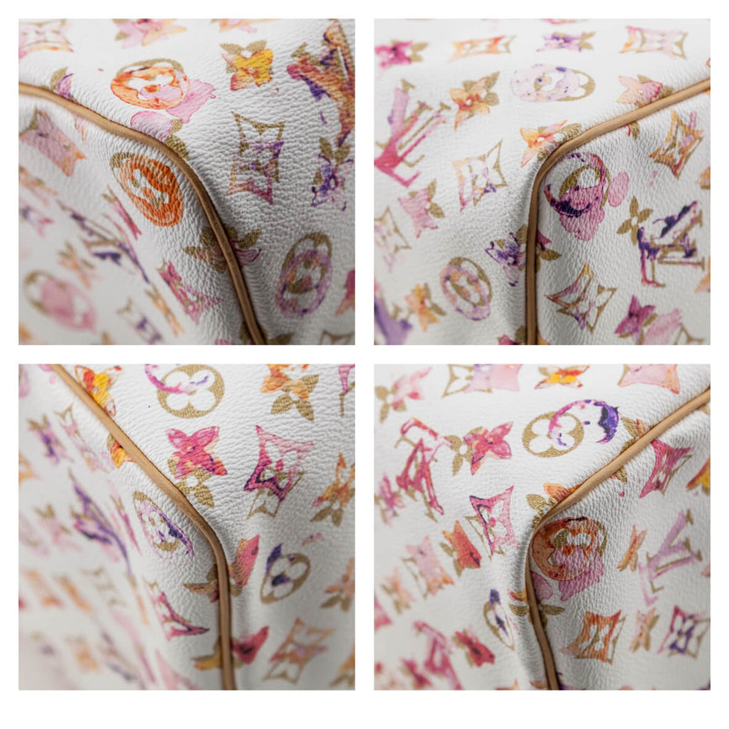 Louis Vuitton White Watercolor Aquarelle Speedy 35