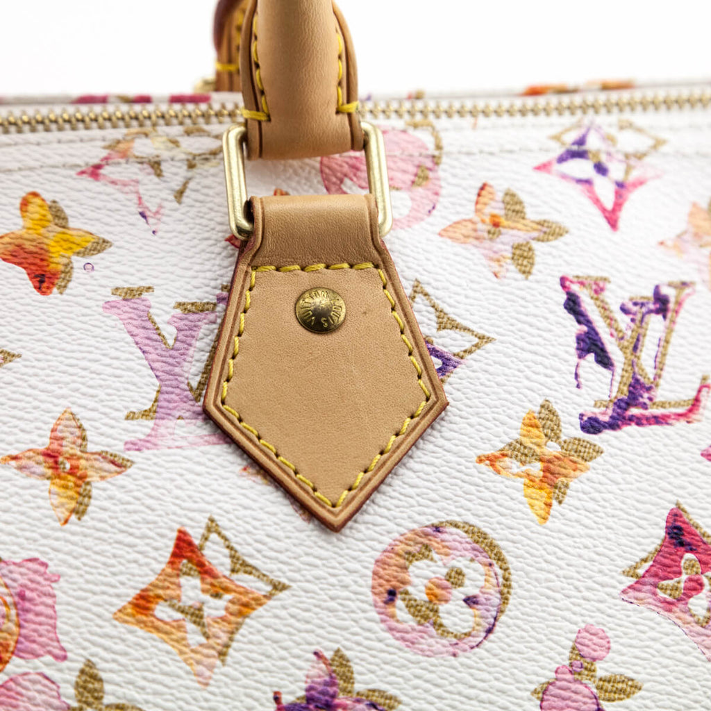 Louis Vuitton White Watercolor Aquarelle Speedy 35
