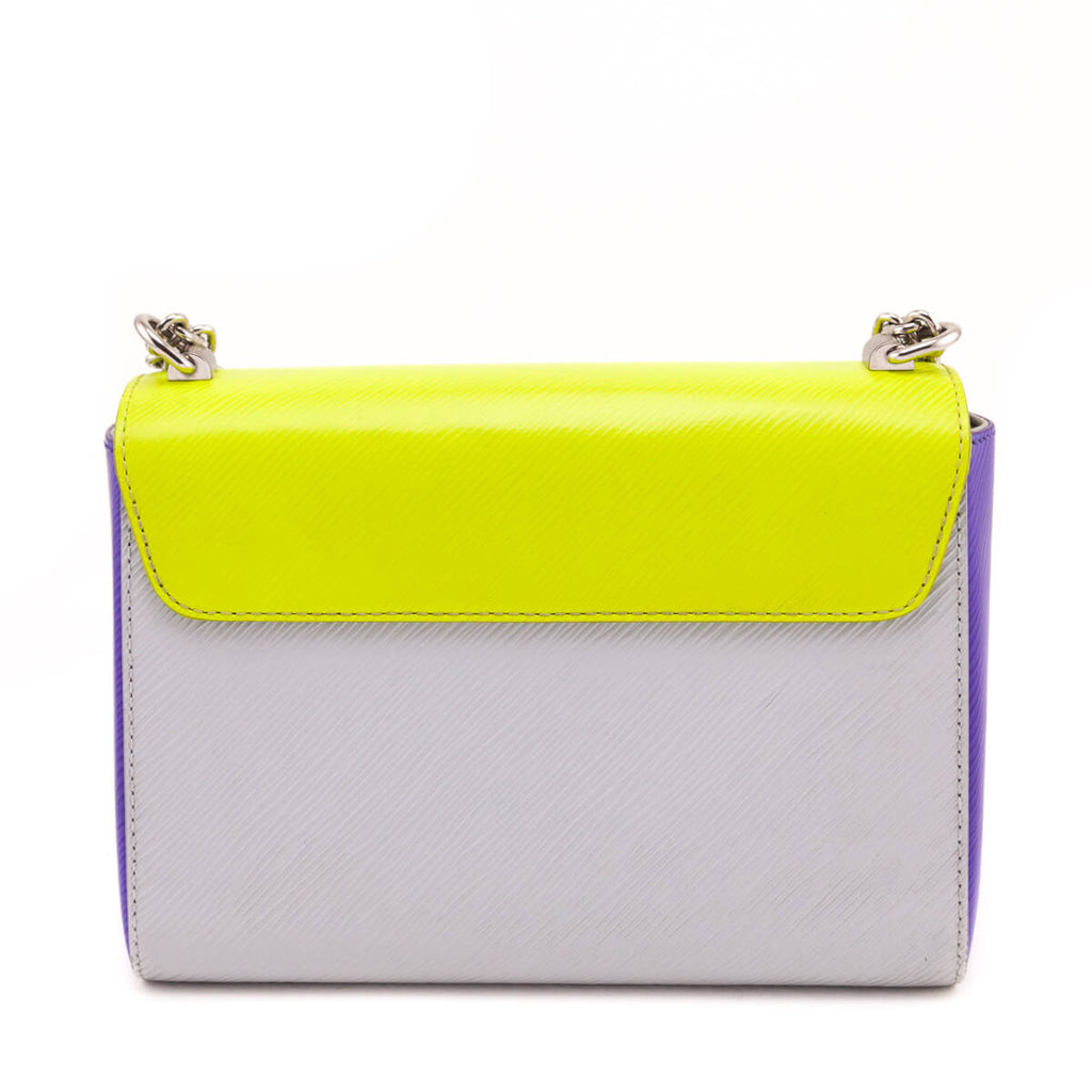 Louis Vuitton Yellow Grey Purple Epi Twist Shoulder Bag MM